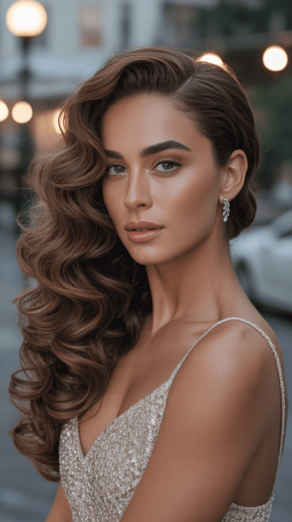 The Side-Swept Glamour Waves