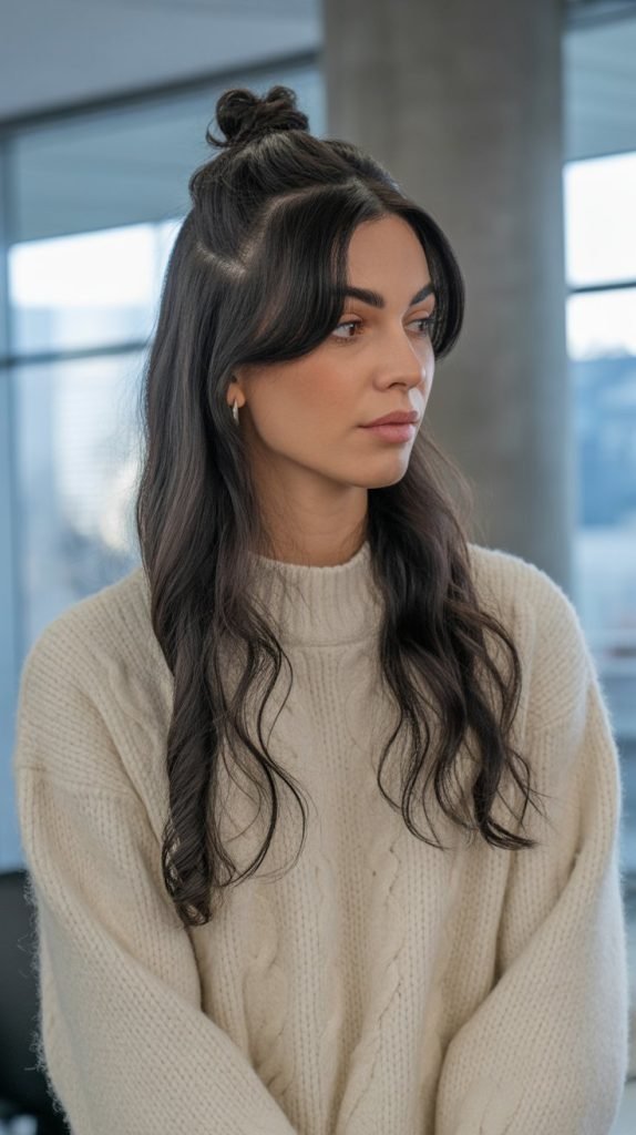 8. The Twisted Half-Up Style