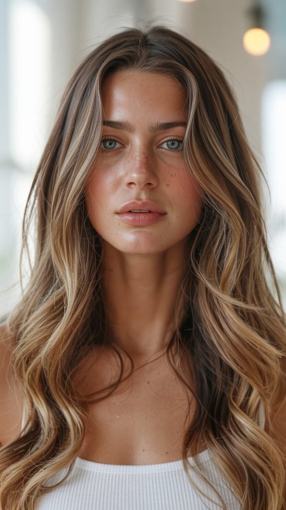 17. Sun-Kissed Bronde for Winter Radiance