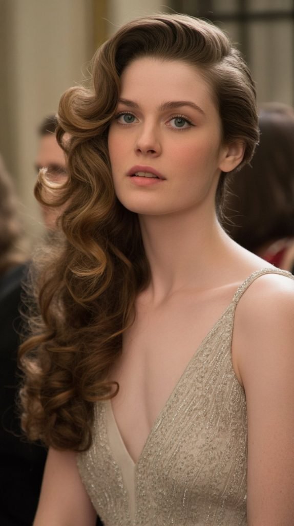 26. Side-Swept Curls