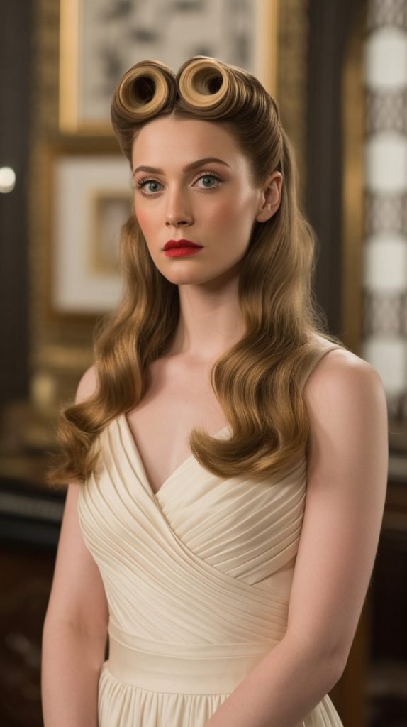 8. Vintage-Inspired Victory Rolls