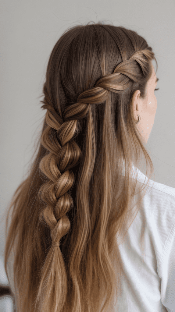 Half Up Pull Through Braid