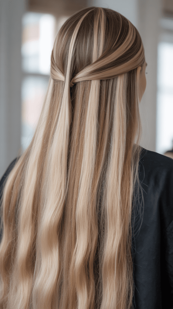 Ribbons of Blonde Highlights
