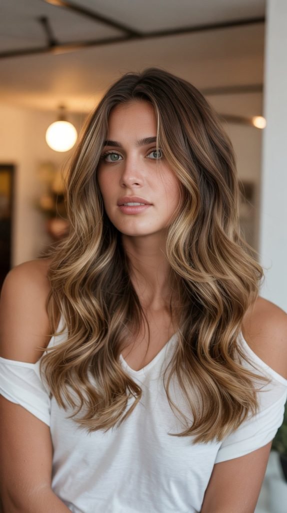 15. Warm Toffee Bronde for Cozy Winter Vibes