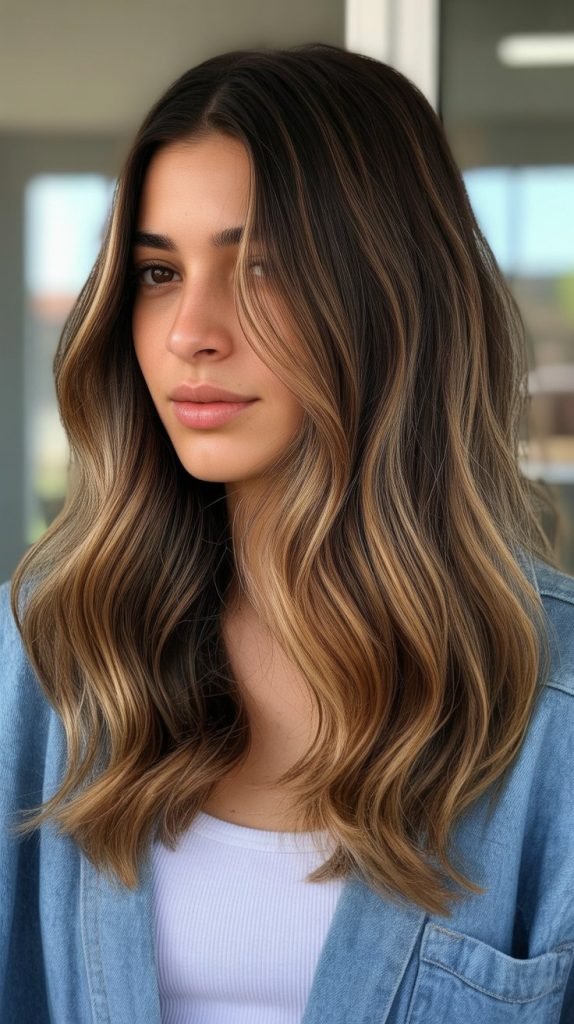 1. Classic Caramel Balayage
