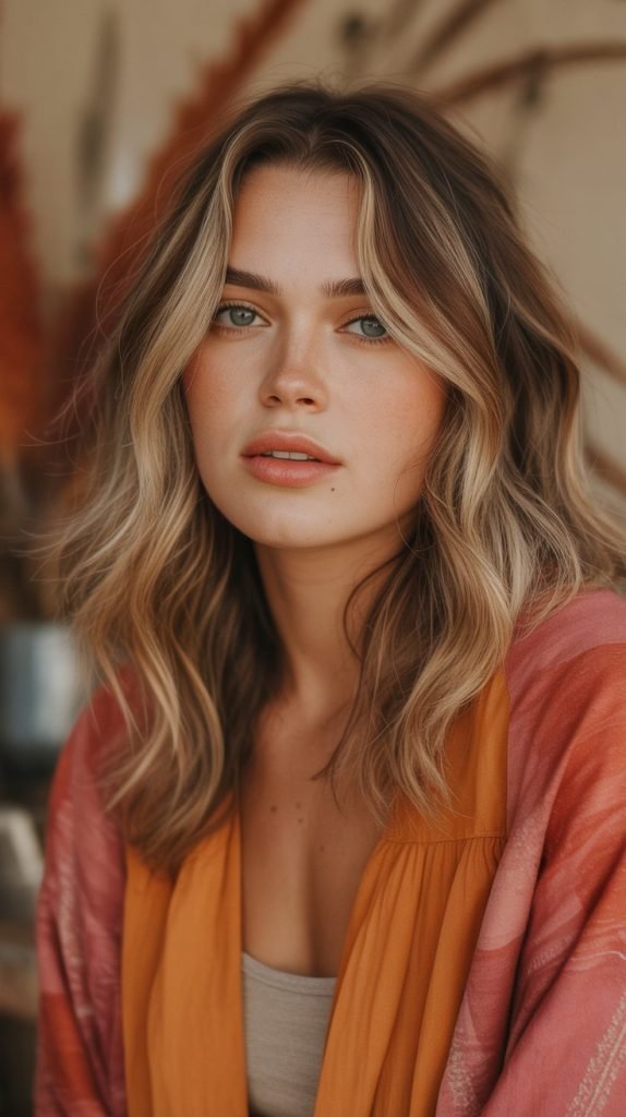 26. Wheat Toast Blonde with Terracotta Panels