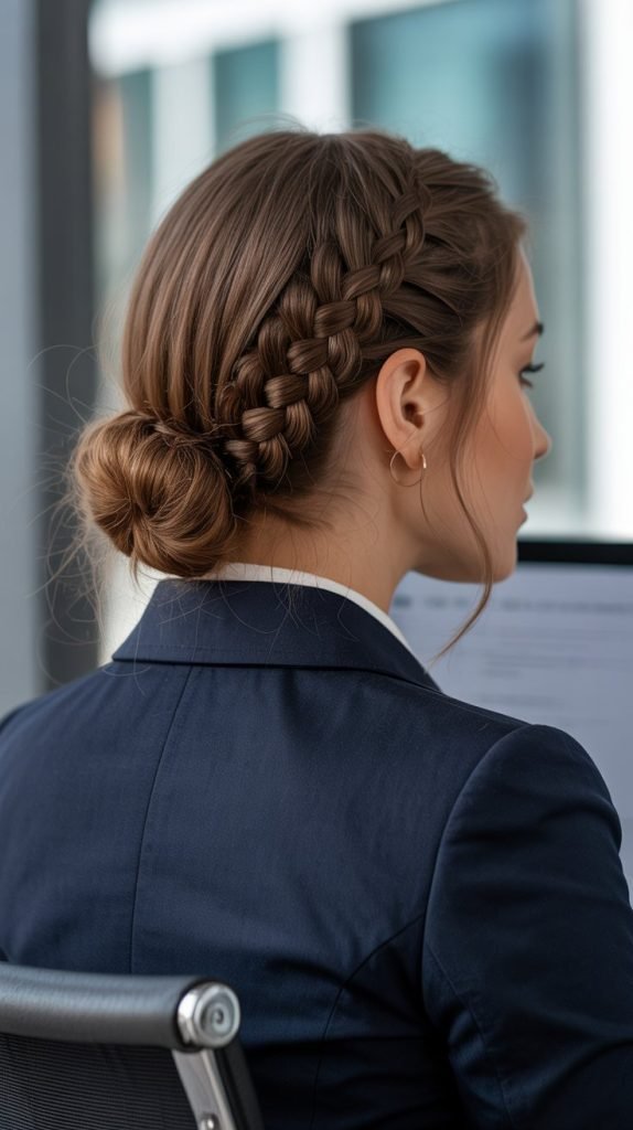 20. The Braided Bun Updo