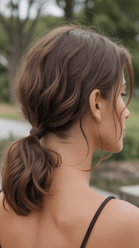 The Textured Low Ponytail