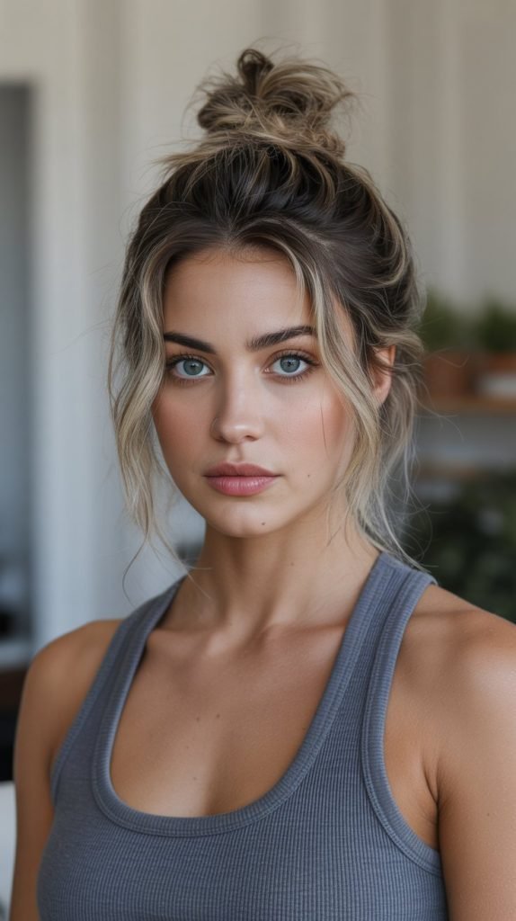 18. Top Knot with Face-Framing Pieces