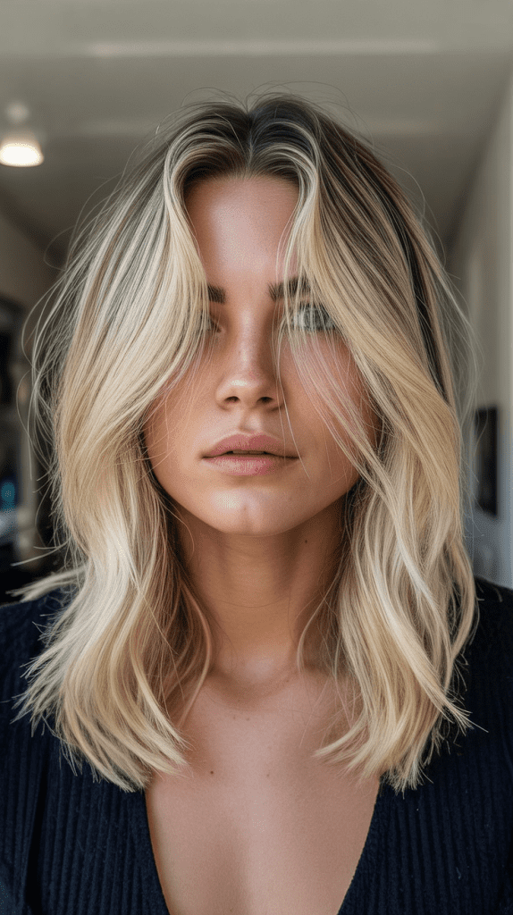 Bright Blonde Money Piece Highlights