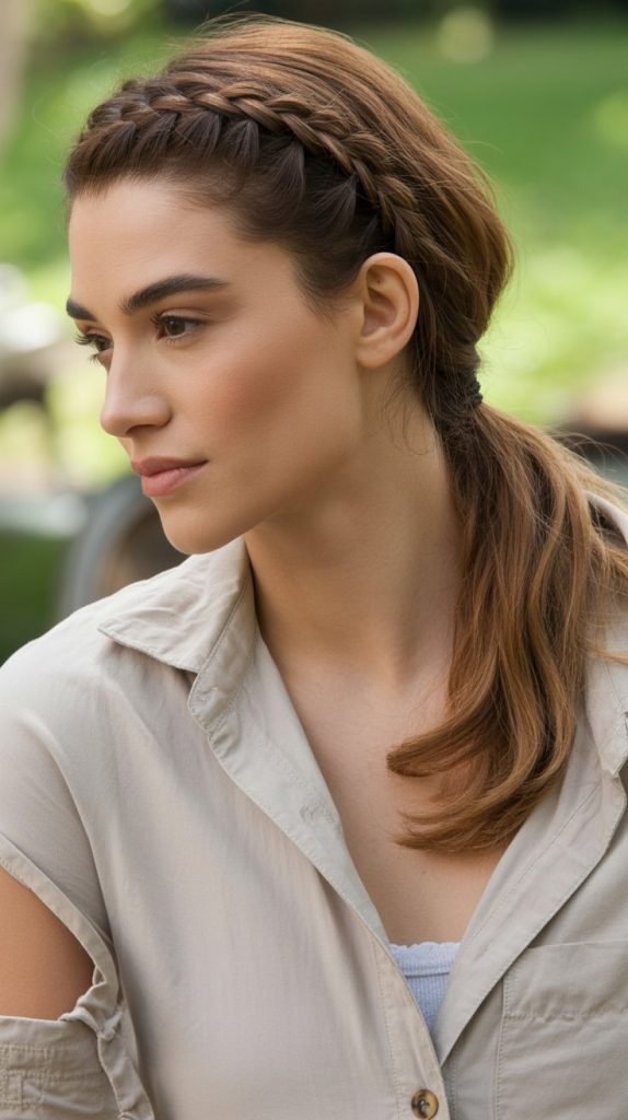 17. Braided Low Ponytail