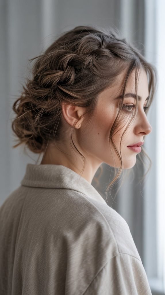 17. Messy Braided Updo