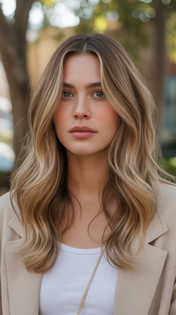 Buff Blonde with Pecan Lowlights