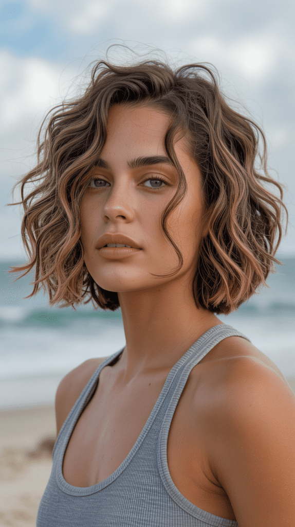 Wavy Choppy Bob for Natural Texture