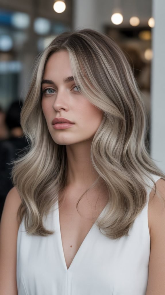 Oyster Blonde with Graphite Lowlights