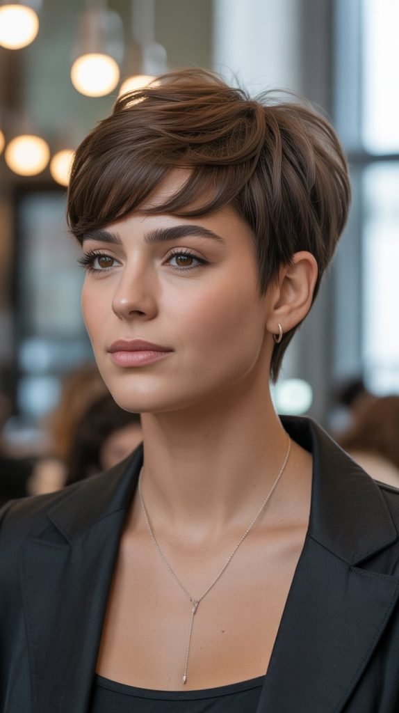 5. Pixie Cut with Volume on Top