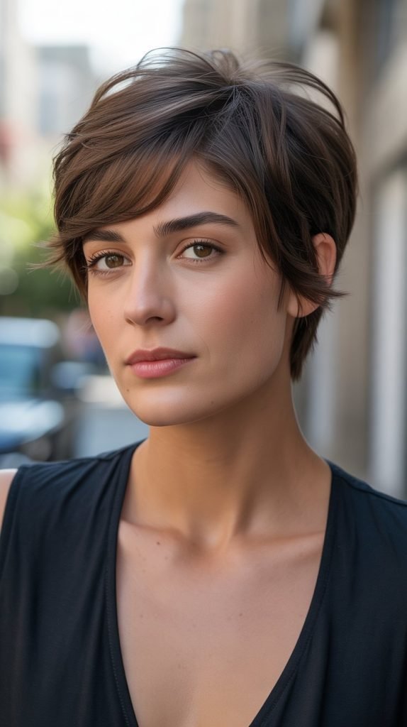 16. Short Shaggy Pixie with Piecey Texture