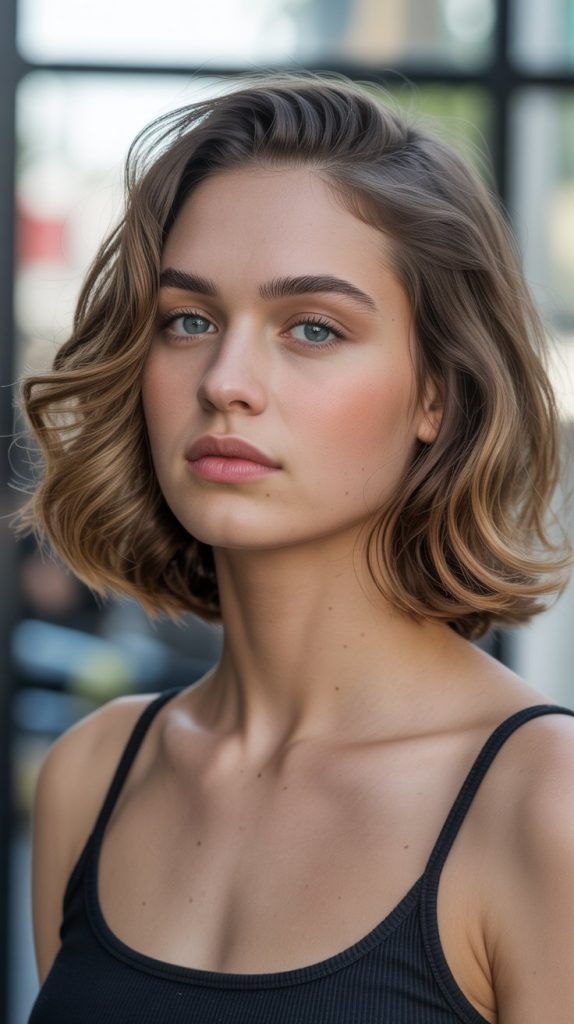 7. Collarbone-Length Cut with Soft Waves