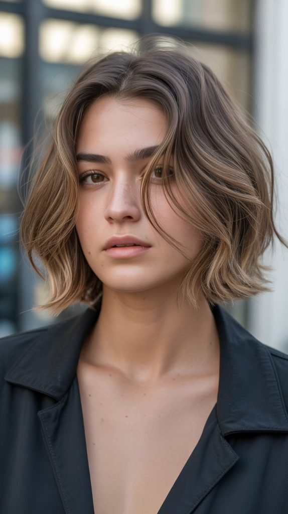 2. Textured Lob (Long Bob)
