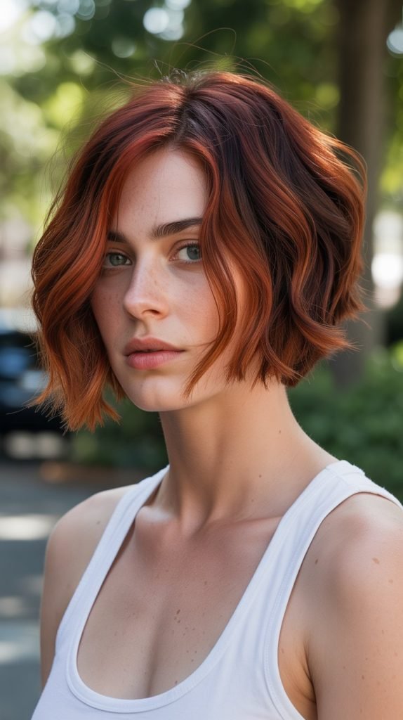 Auburn-Brown Lowlights for Red-Headed Inspiration