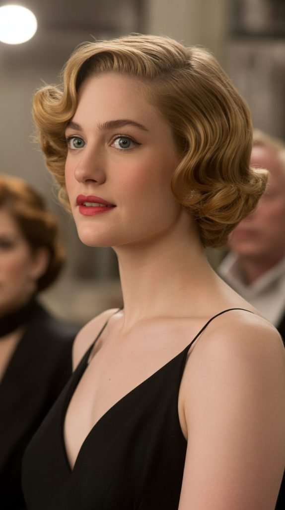 7. Finger Waves on Short Hair