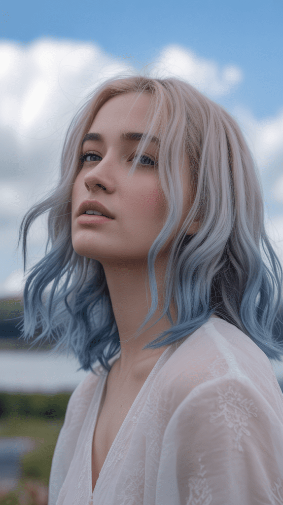 Platinum and Periwinkle Celestial Beauty