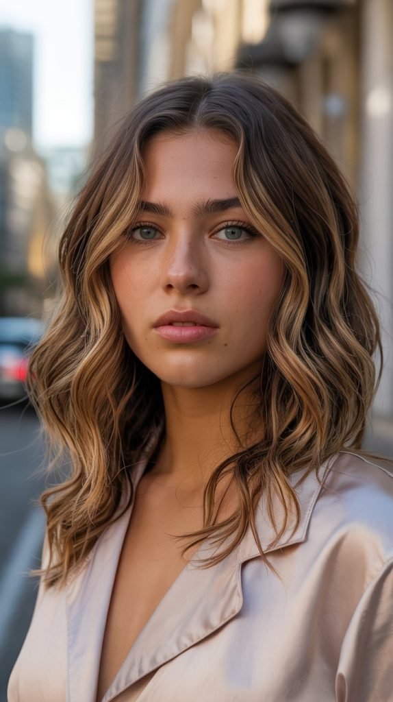 8. Bronde Balayage with Copper Accents