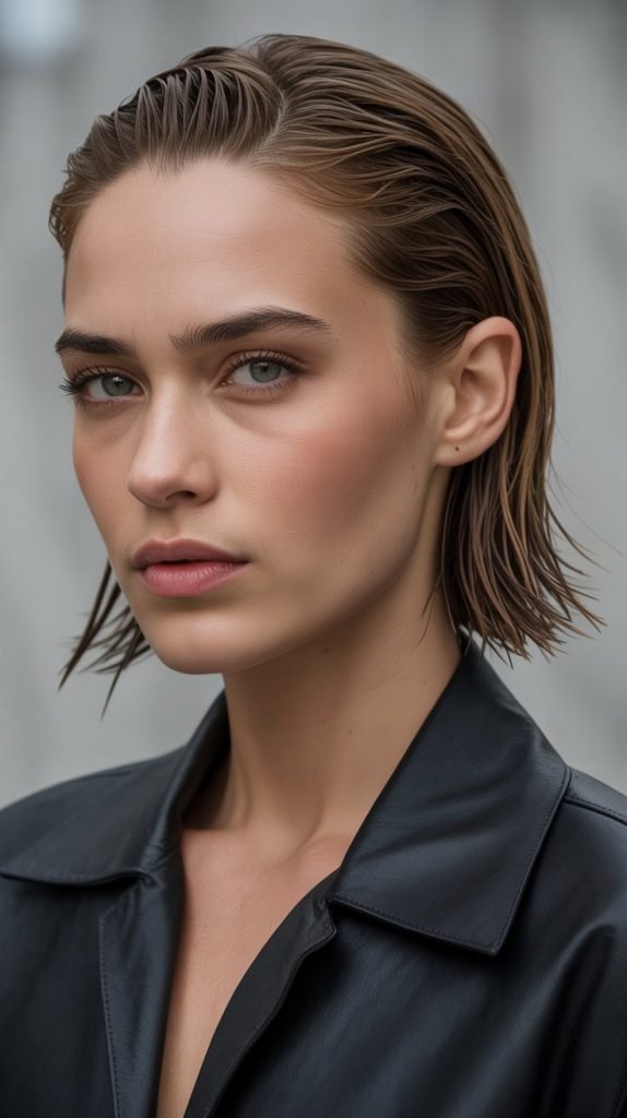 20. Slicked-Back Long Bob