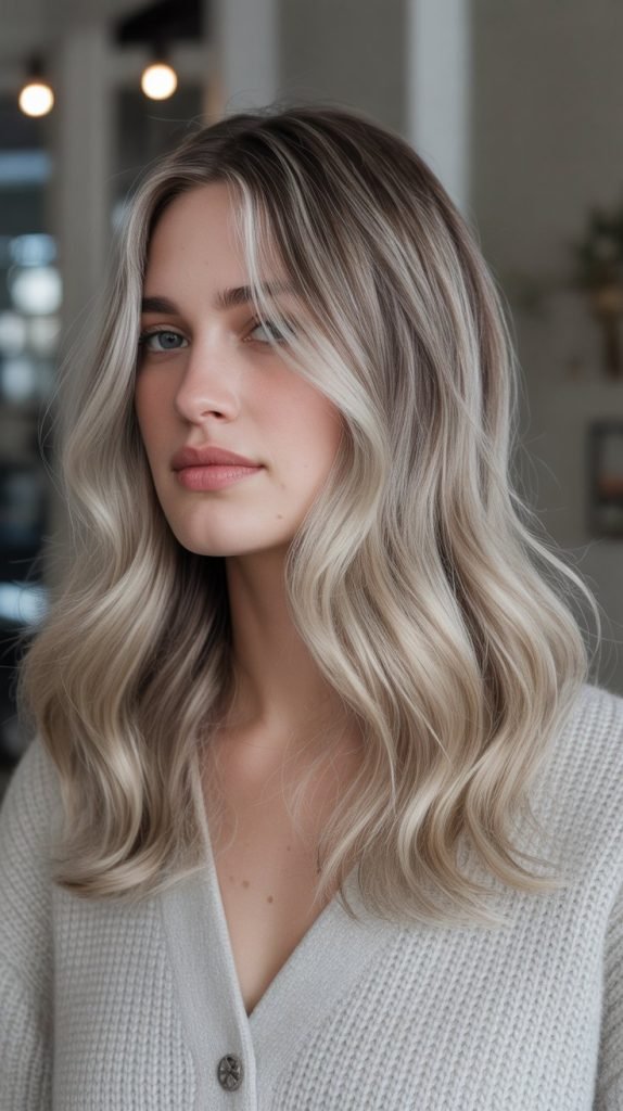 Pearl Blonde with Taupe Lowlights