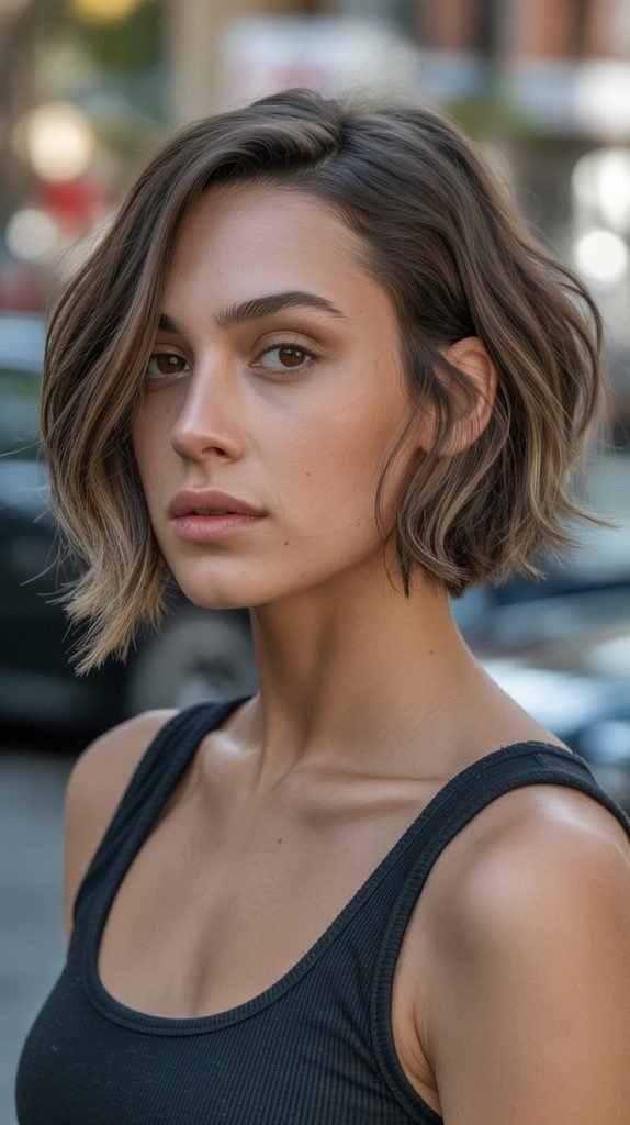 Choppy Bob for Square Faces