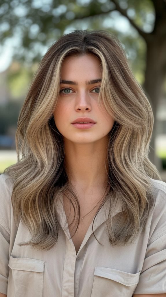 Beige Blonde with Walnut Lowlights