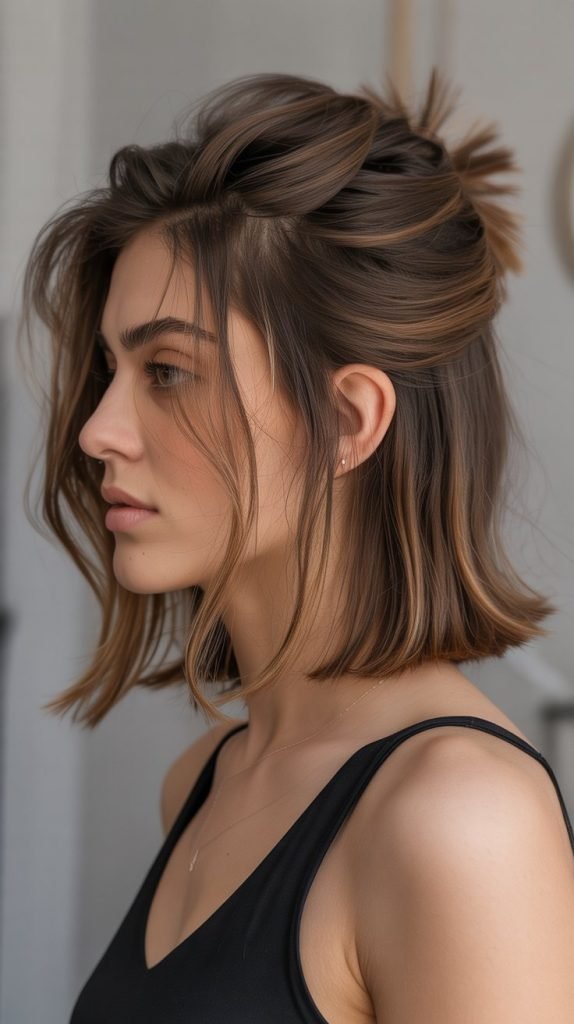 12. Voluminous Long Bob with Root Lift