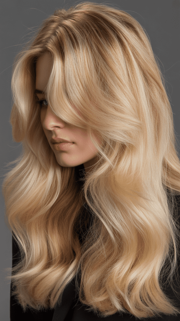 Bright Blonde Highlights for Thick Hair