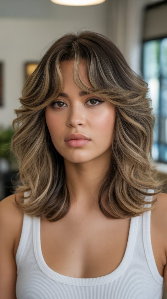 19. Long Bob with Curtain Bangs for Thick Hair