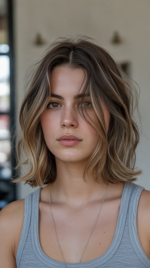 10. Choppy Midi Cut with Texture