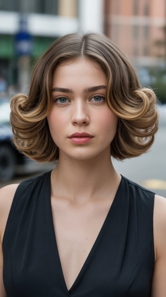 14. Layered Shoulder Bob with Flipped Ends