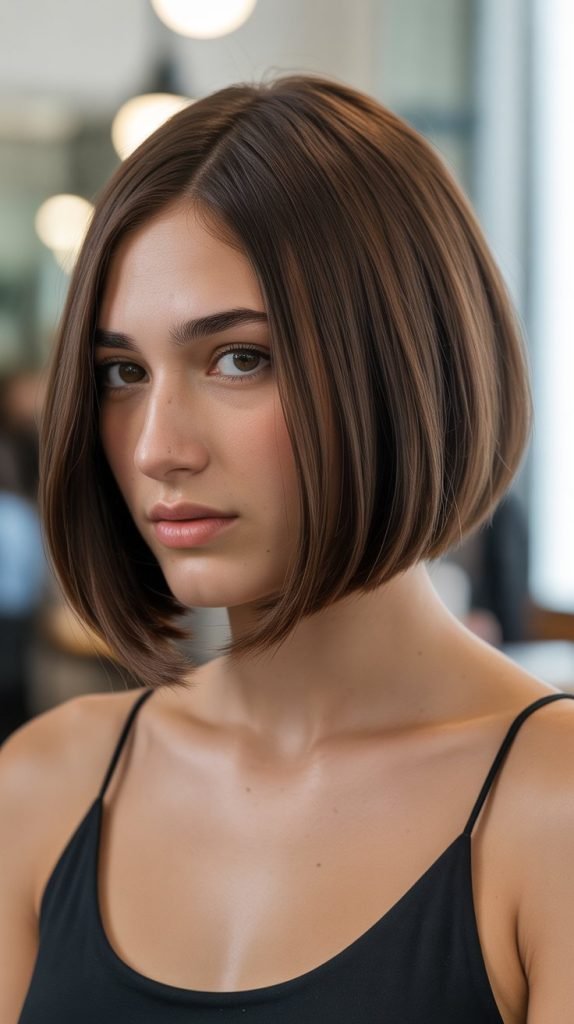 32. Beveled Bob with Graduation