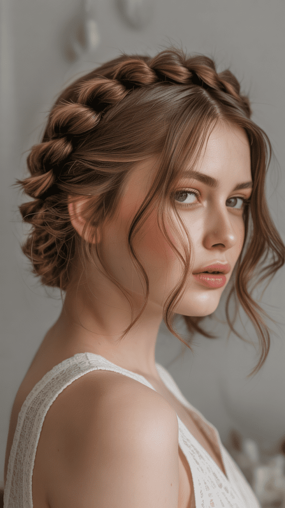 Twisted Crown for Short Hair