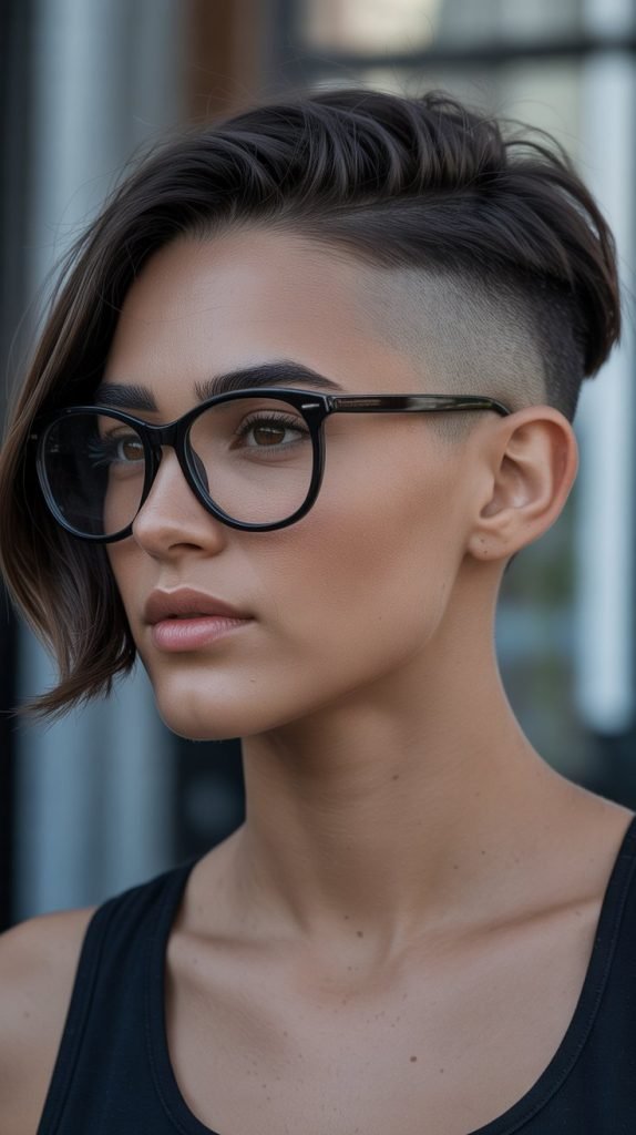 Undercut Pixie with Side Sweep