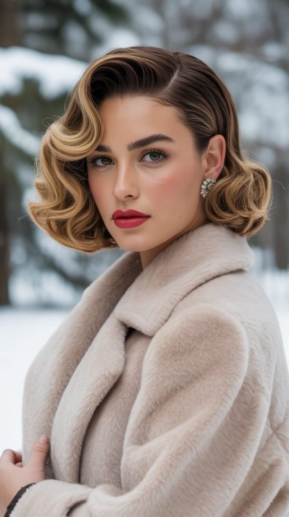 Wavy Bob with Deep Side Part