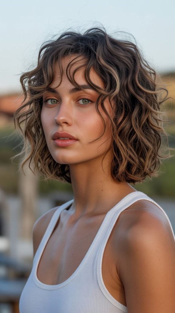  Wavy Textured Long Bob Styling
