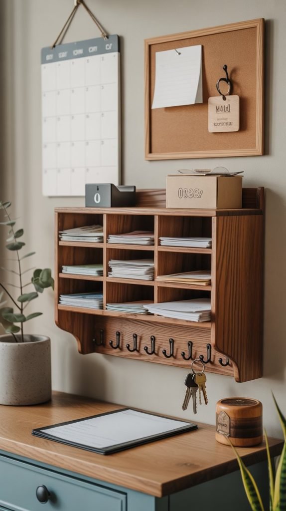 45. Wooden Mail Organizers