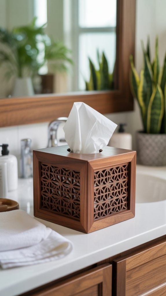 39. Wooden Tissue Box Covers