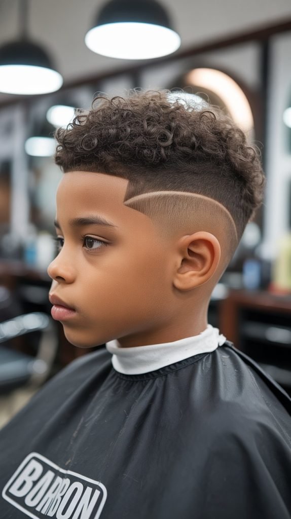 The Curly Bald Fade