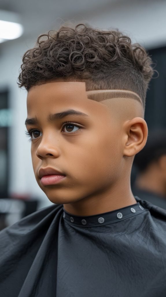 The High Top Fade with Curls