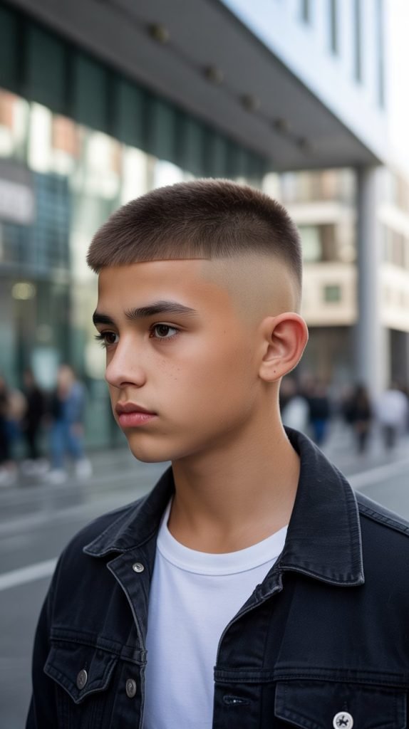Bald Fade with French Crop