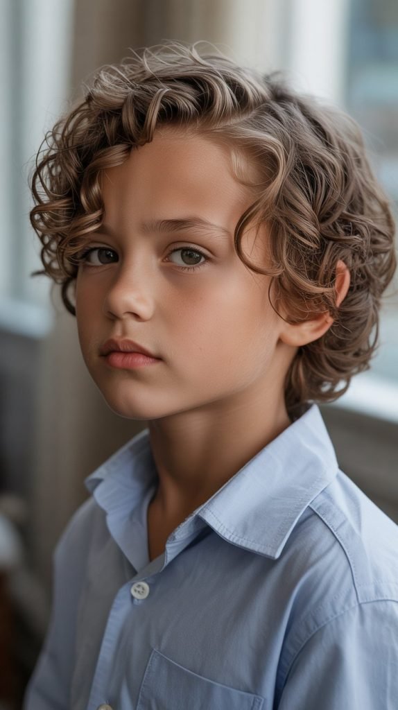  The Side Part with Curls