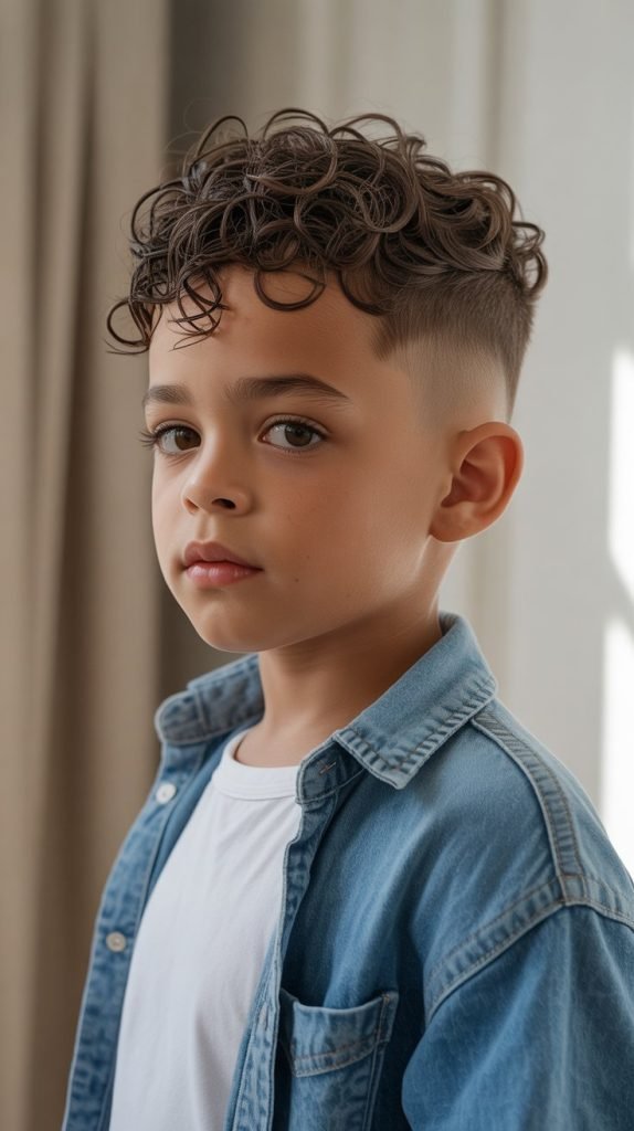 The Classic Curly Tapered Cut