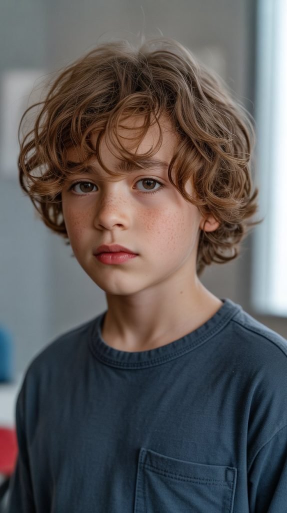  The Messy Curly Fringe