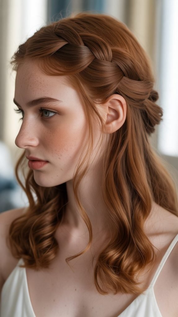 Waterfall Braid Half-Up